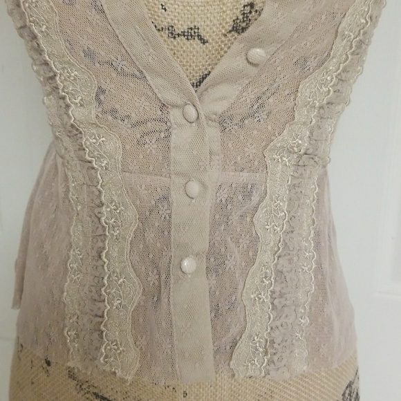 Free People Sheer Lace Top - Picture 3 of 8